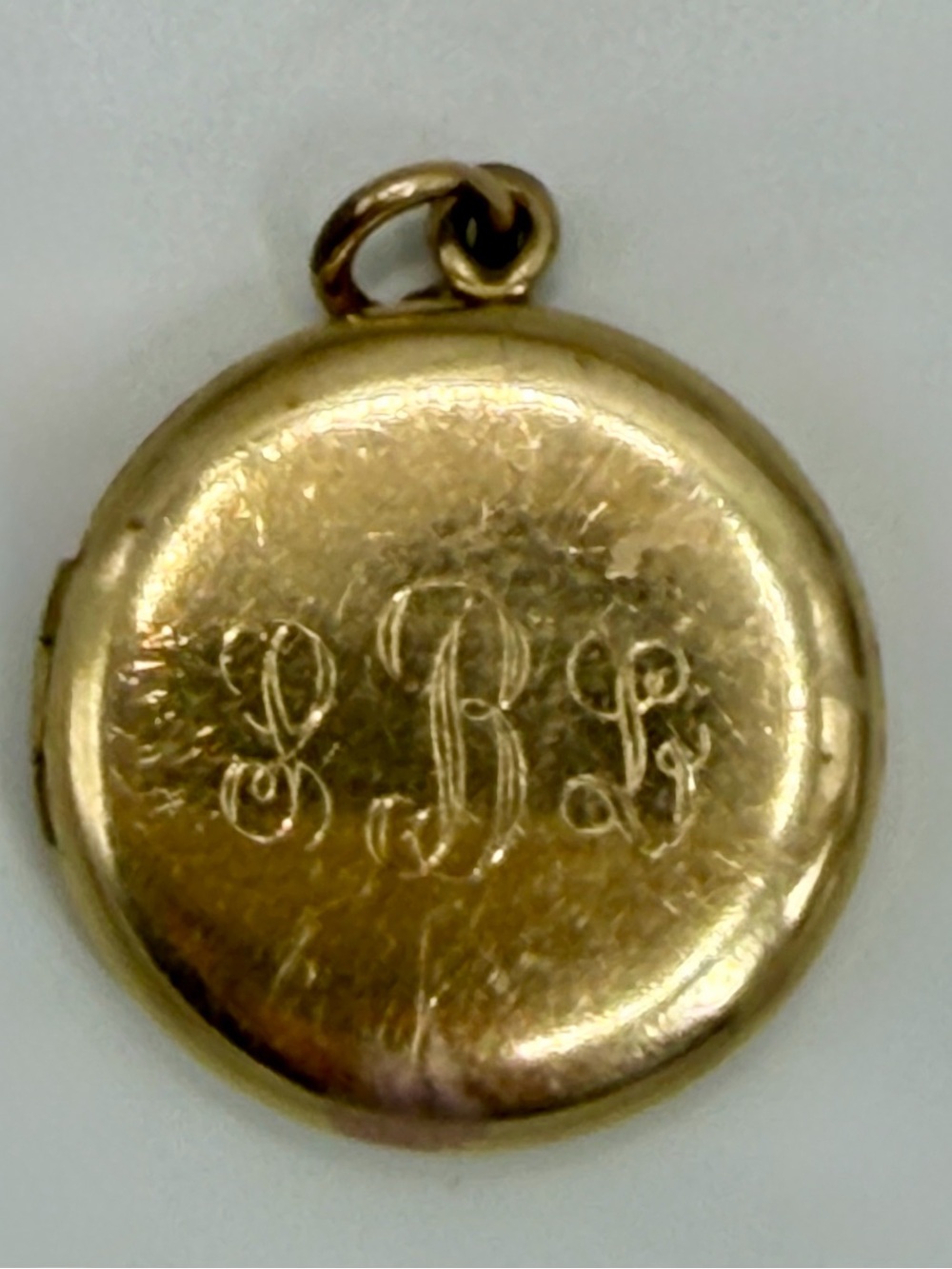 Vintage W.E. Hayward Gold Filled Monogrammed Round Locket Pendant